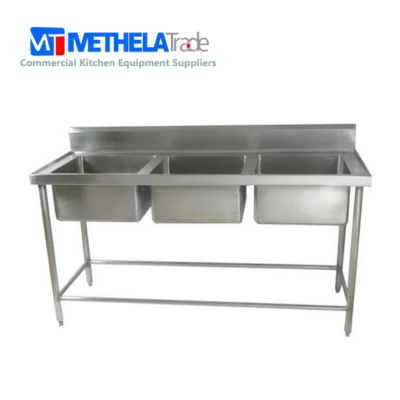 Stainless Steel SS Three Sink 